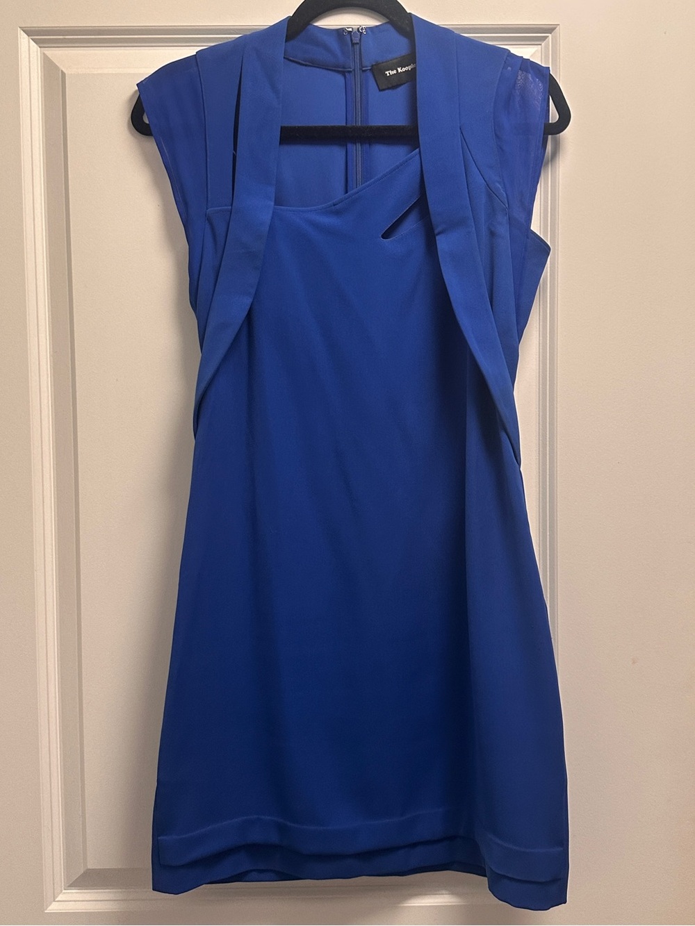 The Kooples Cobalt Blue Structured Mini Dress XS